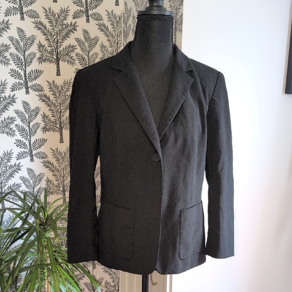 DKNY Black Wool Blend Jacket